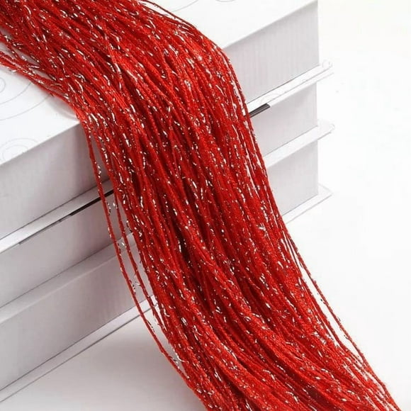 XmhyTop-A Cortinas de hilo para puerta (2 unidades, 100 x 200 cm), estilo bohemio, de poliéster, decorativas, para privacidad del hogar y decoración de fondo, color rojo.