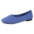 thumbnail image 3 of Mostsola Flats for Women Slip on Square Toe Ballet Flats Shoes Casual Knit Mesh Dress Shoes, 3 of 9