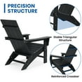 thumbnail image 2 of Garpans Folding Adirondack Chair with Ottoman HDPE All Weather Outdoor Foldable Adirondack Patio Chair with Footrest for Outside Pool Garden Deck Front Porch Fire Pit, 2 of 9