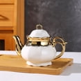 thumbnail image 4 of AJONALAA 20 Pcs Tea Set,European Ceramics Tea Cup Set for Adult,Coffee Cups with Metal Holder,Gold Trim Tea Cup Saucer Sets for Party Deco, (Gold Trim), 4 of 4