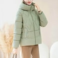 thumbnail image 5 of YueHuiYing Womens Hooded Quilted Jacket Mid-Length Padded Warm Winter Coat Outerwear, 5 of 8