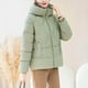 thumbnail image 5 of Ailaofu Women's Winter Solid Color Hooded Long Sleeve Warm Zipper Mid-length Cotton Jacket, 5 of 7