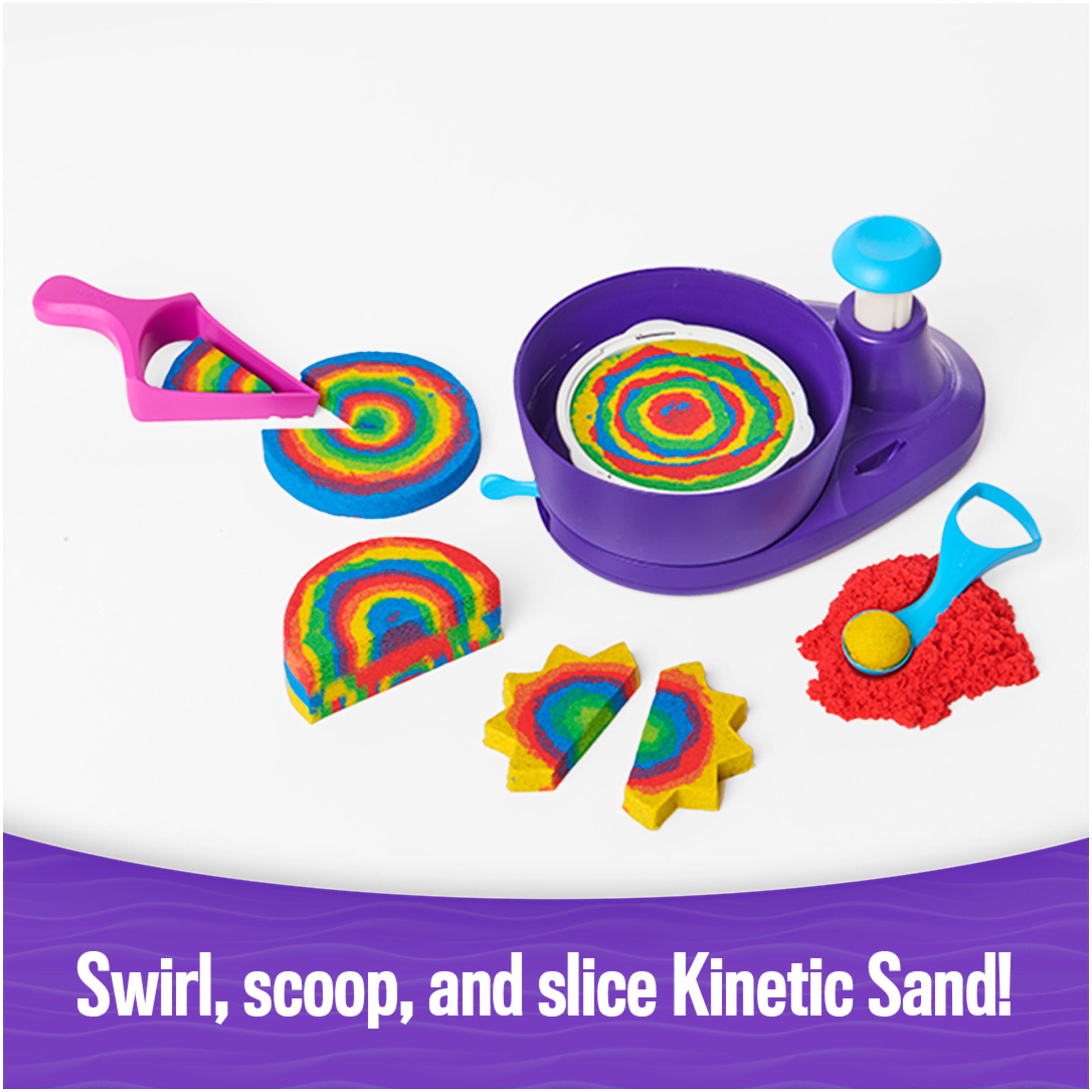 Kinetic Sand Swirl N Surprise Sand Kit English Version by SPIN