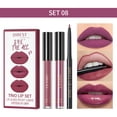 thumbnail image 1 of Juego de lápiz labial líquido mate + delineador de labios, maquillaje de esmalte de labios, brillo de labios de terciopelo rojo y negro desnudo, Kits de cosméticos de tinte de labios de larga duración, 1 of 5