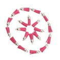 thumbnail image 1 of mmirethe 100piece Keychain Tassel For Trendy And Functional Look Gold Cap Pendant Rose Red-Silver 5Set, 1 of 6