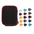 thumbnail image 4 of Guitar Pick Bag Set, Scratch Resistant Large Space Guitar Pick Holder Case  For Storage Black And Red, 4 of 8