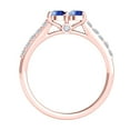 thumbnail image 3 of Aonejewelry 1.10 Ct. Ttw Two Stone Diamond and Sapphire Ring In 14k Rose Gold, 3 of 4