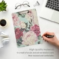 thumbnail image 4 of FMSHPON Vintage Pink Rose Red Flower Clipboard Hardboard Wood Nursing Clip Board and Pull for Standard A4 Letter 13x9 inches, 4 of 7