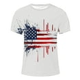 thumbnail image 4 of T Shirts for Men Clearance under $5 Short Sleeve Round Neck Independence Day Printed Summer Casual T-shirt Multicolor S, 4 of 5