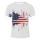 thumbnail image 4 of Blusas y camisas de manga corta con cuello en V, moda de verano, camiseta informal de cuello redondo estampada para hombre, top de algodón de imitación para hombre, 4 of 5