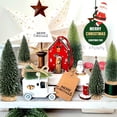 thumbnail image 6 of Ayieyill 6Pcs Artificial Mini Christmas Tree Sisal Snow Trees Bottle Brush Christmas Trees Pine Trees Ornaments with Wooden Base for Christmas Party Decoration（(Green, Double Colors)）, 6 of 7