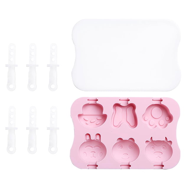Toystoory Molde de silicona para helado de paletas, molde para jabón, molde para hornear pasteles, molde de silicona para hornear dulces, para el hogar Utensilios de cocina Rosado Toystoory HA027521-01