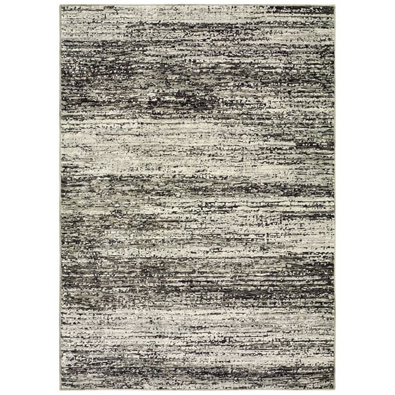 Oriental Weavers Atlas Area Rug 8037G Ash Striped Single-Color 1' 10" x 3' 2" Rectangle