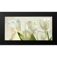 thumbnail image 2 of Villa, Luca 24x14 Black Modern Framed Museum Art Print Titled - White Tulips (detail), 2 of 5