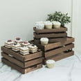 thumbnail image 2 of Efavormart Set of 3 Brown Rustic Wooden Crate Boxes, Nesting Crates Storage Decorative Boxes With Built-in Handles for Decorative Farmhouse Wooden Container Boxes for Storage, 2 of 11