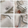 thumbnail image 3 of Bolso rómbico para las axilas, bolso de hombro, bolso cuadrado pequeño de un solo hombro de cuero artificial a la moda, 3 of 5