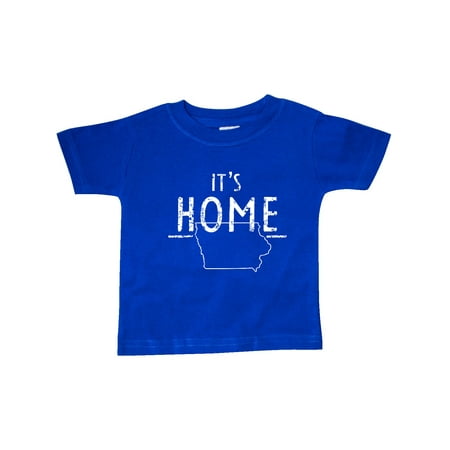 

Inktastic It s Home- State of Iowa Outline Distressed Text Gift Baby Boy or Baby Girl T-Shirt