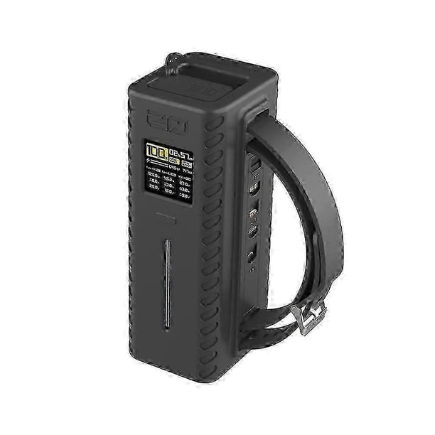 Funda de silicona para cargador portátil CUKTECH No.20, organizador de cable USB-C con asa, resistente al polvo.