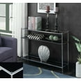 thumbnail image 2 of Convenience Concepts No Tools Royal Crest Console Table, Black Glass, 2 of 4