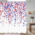 thumbnail image 2 of USA Flag Shower Curtain, Fourth of July Independence Day Art USA Flag Shower Curtain, American Patriot Shower Curtain, American Flag Shower Curtain Set with Hooks, (72X72 Inches), 2 of 5