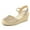 Gold, variant on Pennysue Women's Espadrilles Wedge Sandals Nude Platform Ankle Strap Sandals Size 10M