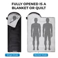 thumbnail image 4 of KingCamp Sleeping Bag for Adults - Warm & Cool Weather Compact Sleeping Bags, Camping, Backpacking, Traveling, Hiking Must Haves (Black) 3.09 lbs, 4 of 9