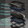thumbnail image 4 of Alloy Metal Key Fob Cover,Compatible with LR Range Rover Evoque Velar Discovery Jaguar XE XF XJ F-Pace F-Type Remote Keyless Entre Key Fob,Armor TPU Key Fob Case Protector with Keychain, 4 of 7