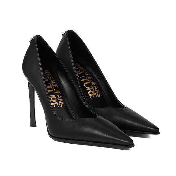 Versace Jeans Couture Womens Sleek Black Stiletto Pumps-EU39 for Womens