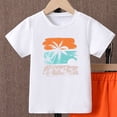 thumbnail image 6 of Gubotare Boys Matching Sets Toddler Baby Boy Clothes Summer Outfits Short Sleeve Button Down Shirt Tops + Solid Shorts Clothing Set 2T 3T (Orange,2-3 Years), 6 of 6