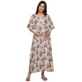 thumbnail image 1 of Moomaya Kimono Kaftan de Maternité en Coton pour Femmes Longue Robe Maxi Vêtements, 1 of 5