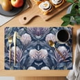 thumbnail image 2 of Summer Sea God Flower Placemats Set of 6, Vintage Floral Purple Plant Farm Non-Slip Place Mats Washable Table Mats for Kitchen Dining Table Decorations Indoor/Outdoor, 2 of 9
