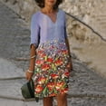 thumbnail image 1 of Robes pour Femmes 2024 Été Ample Décontracté Coton Lin Manches Courtes Col Rond Robe Manches Courtes Col Rond Robe 50 % de Réduction!, 1 of 5