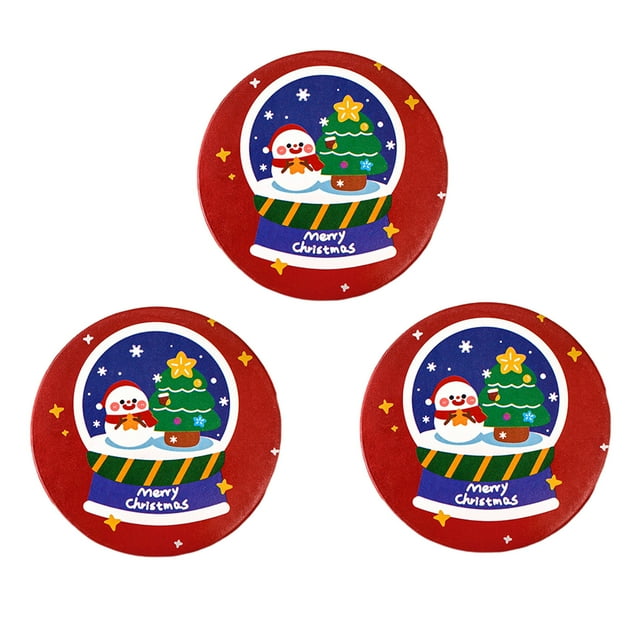 LCXmlly Dressing Mirror Portable Christmas Mirror Set 3Pcs Cartoon Design Vibrant Colors Easy to Carry
