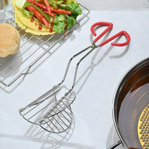 Taco Shell Tongs for Frying - 1 Units 2 Inch U-shapedEasy-Grip Tool for Making Crispy Taco Shells - Heat-Resistant and Dishwasher Safe For Making Homemade Into Fresh And Delicious