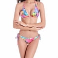 thumbnail image 2 of Fvwitlyh Maillot de Bain Femme Bikini à Lacets à Motif Coloré Imprimé, 2 of 5