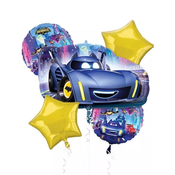 Batwheels 5 Piece Anagram Balloon Bouquet Birthday Party Decorations Supplies