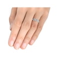 thumbnail image 4 of 1/10ct Petite Diamond Infinity Stackable Womens Wedding Ring 10K White Gold, 4 of 4