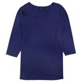 thumbnail image 1 of Alfani Womens Solid Cold Shoulder Blouse, Blue, X-Large, 1 of 1