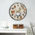 thumbnail image 2 of Yayeee Wall Clock Battery Operated 9.5" Silent Non-Ticking for Living Room, Fall Coffee, 2 of 8