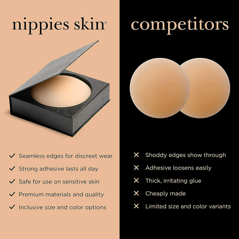 NIPPIES Nipple Covers for Women – Adhesive Silicone Pasties with