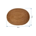 thumbnail image 4 of Kouboo Loma Oval Rattan Placemat, Set of 2 Pieces, Oval Round Table Mats, Non Slip Heat Resistant Place Mat, Multipurpose Placemat, Honey Brown, 4 of 8