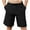 Black, variant on Besolor Summer Shorts for Men Elastic Waist Drawstring Casual Solid Color Lightweight Beach Loungewear Shorts with Pockets
