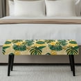 thumbnail image 3 of Jiueut Tropical Palm Leaf Print Dining Bench Cover, Stain Resistant Stool Seat Protector Cover Non Slip Rectangle Bench Cushion Home Decor Accessoriess for Dining Room Living Room Kitchen, 3 of 7