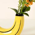 thumbnail image 4 of Florero de resina con forma de plátano, adornos de escritorio, arreglo floral con forma de fruta, decoración de jarrón, 4 of 6