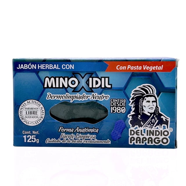 Jabón Herbal Minoxidil 125 grs Indio Papago. Indio Papago INDIOJABONMINOXIDIL