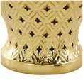 thumbnail image 5 of DecMode 10" x 18" Gold Ceramic Decorative Jars with Geometric Cutout Design and Lid, 1-Piece, 5 of 11