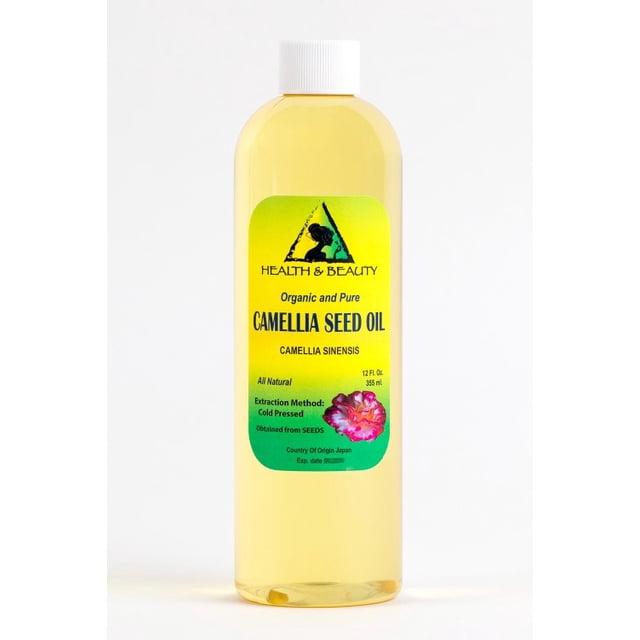 Huile de Graines Camélia / Camélia Raffinée Biologique Vierge Support Pressée à Froid 100 % pure 24 oz