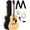 Natural w/ Hard Case, variant on Fender FA-125 Dreadnought Acoustic Guitar - Black w/ Gig Bag