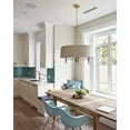 thumbnail image 4 of 2xhome Set of 2 Modern Dining Side Chairs From Molded Plastic Armchair Shell with Natural Wooden Legs, Blue, 4 of 7