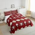 thumbnail image 5 of Erosebridal Aztec Bedding Set Full,Southwestern Comforter Set Exotic Bull Skull Duvet Insert,Dream Catchers Bed Quilt Ethnic Tribe Feather Design Western Animals Room Decor,Red, 5 of 6